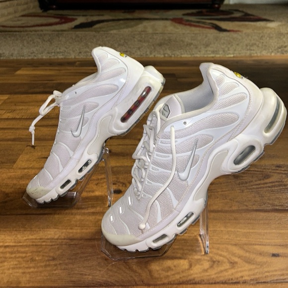 Men’s Nike Air Max Plus White Tennis Shoes • Size 12 • Good Condition No Box - Picture 8 of 13